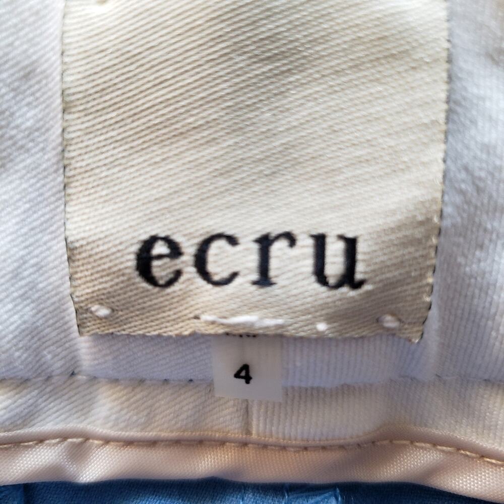 Ecru Shorts Sky Blue The Atkins Bermuda Stretch Golf Sporty Size 4 Preppy Active - Picture 7 of 9